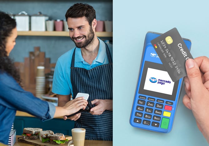 Mercado Pago: empreendedor realizando venda através da tecnologia NFC e transformando a experiência de compra do cliente